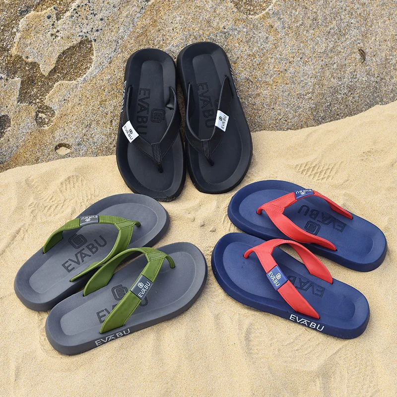 

Summer New Slippers Men's Sandals Flip Flops Wear-Resistant Non-Slip Trend Sandals Casual Beach Shoes Household Slippers Men