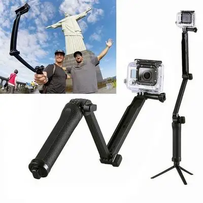 

3 Way Grip Waterproof Monopod Selfie Stick Tripod Stand for GoPro Hero 7 6 5 4 Session for Yi 4K Sjcam Eken for Go Pro Accessory