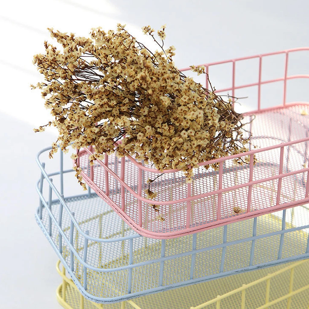 Металлическая прямоугольная корзина для хранения в скандинавском стиле офисные