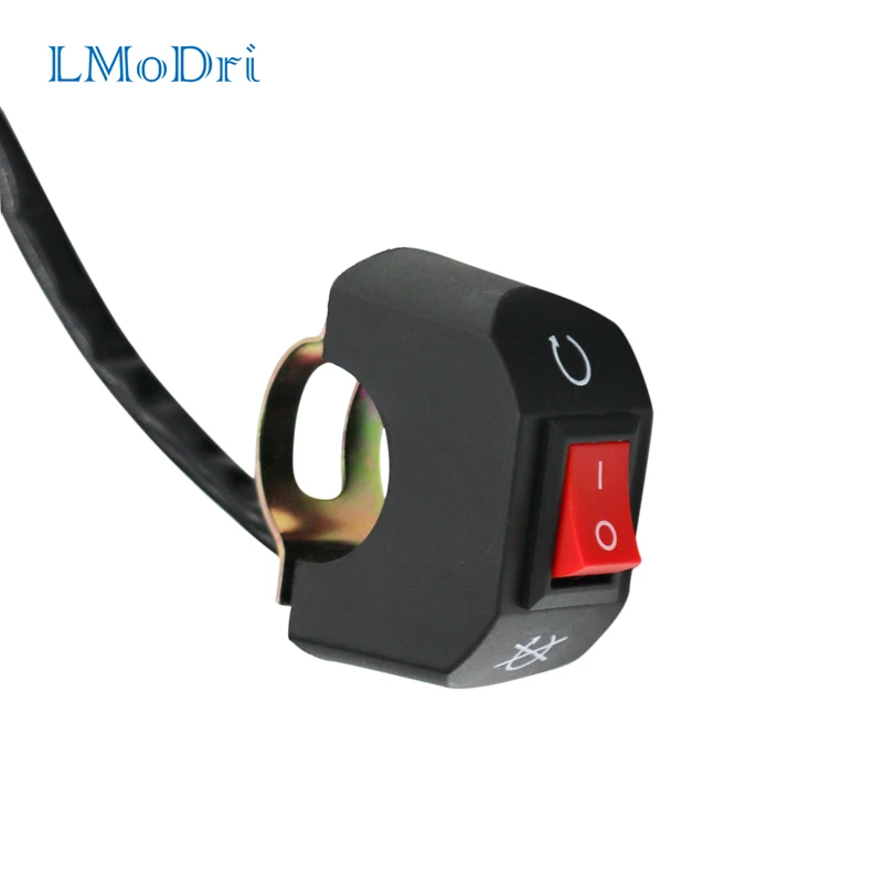 

LMoDri Motorcycle Switch E-Bike Handlebar Headlight ON/OFF ATV Headlamp Switches For 7/8" Handle ATV/Scooter/Moped/Motocross