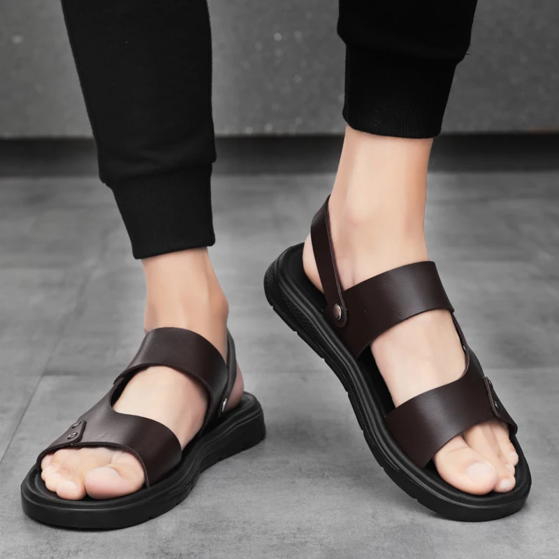 

Summer Men Sandals Men's Sandals Leather Men Beach Summer Male Sandal