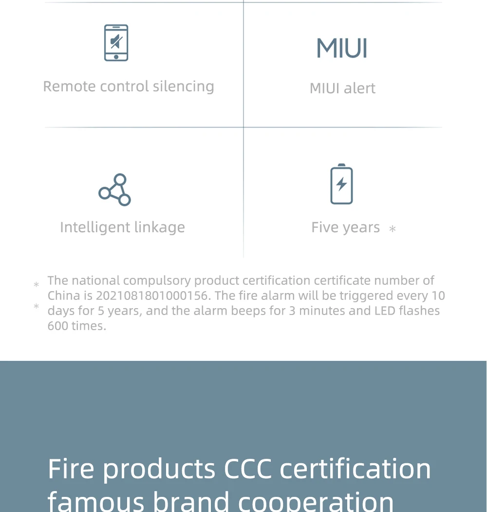 Датчик дыма Xiaomi Mijia умный детектор с Bluetooth сетчатый совместим пожарной