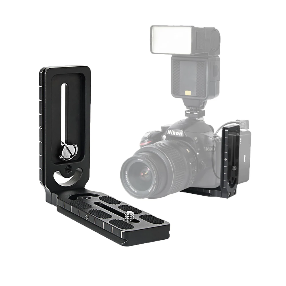 

L-образная пластина для камеры, быстросъемная пластина, L-образный кронштейн, держатель для камеры CamFi для Canon, Nikon, для Sony, DSLR-камеры