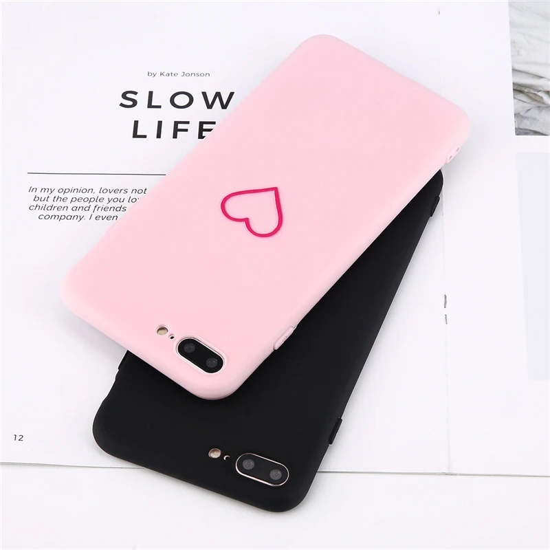 Love Heart Painted Graphic Phone Case For iphone 6 6S Plus Couples Back Cover Ultra Thin Matte Hard PC Coque 70 |