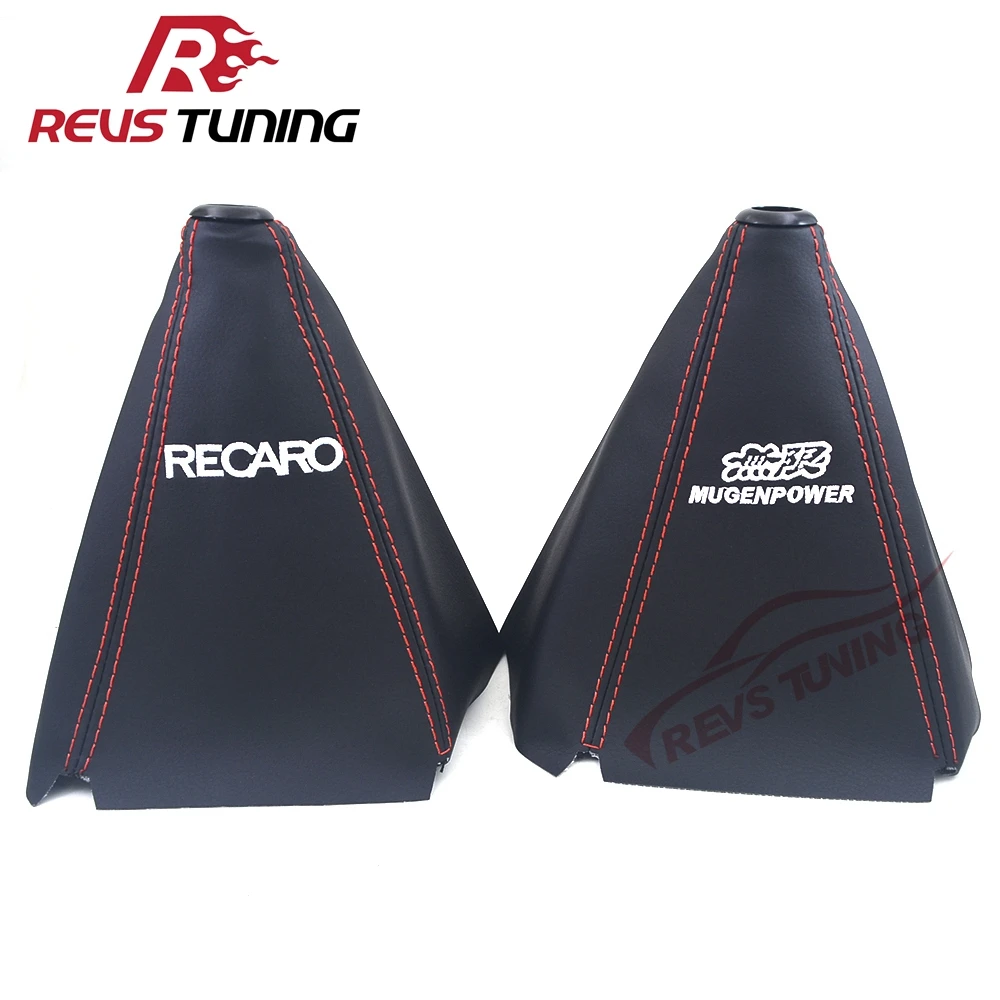 Универсальные ручные воротники переключения передач JDM Recaro Mugen из ПВХ с красной