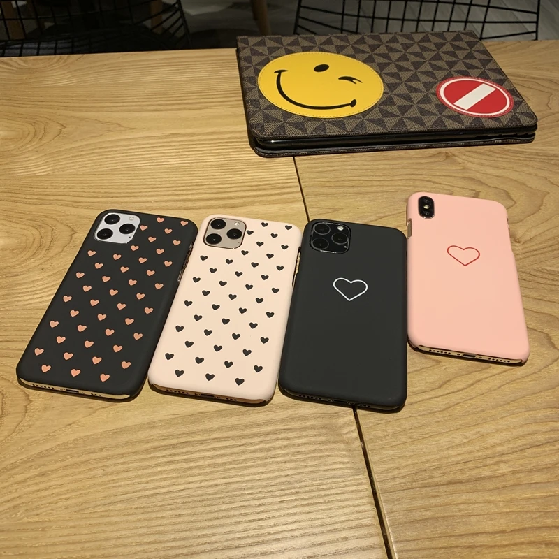 Карамельный цвет сердце любовь Матовый Жесткий Пластиковый ПК Защитный чехол