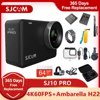 original sjcam sj10 pro 4k action camera supersmooth 4k 60fps wifi ambarella h22 chip sports video camera 10m body waterproof dv