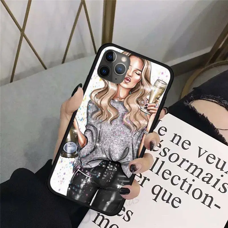 

Queen Princess fashion Girl sexy Phone Case For iphone 8 11 12 Redmi note 8 9 s huawei p 30 pro lite plus cover shell funda