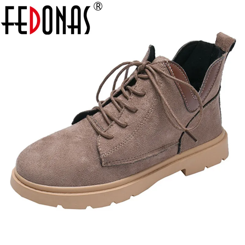 FEDONAS/женские ботильоны в стиле ретро повседневная обувь с перекрестной шнуровкой