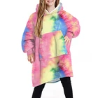 Флисовая Толстовка Оверсайз для женщин и мужчин, зимняя теплая домашняя одежда