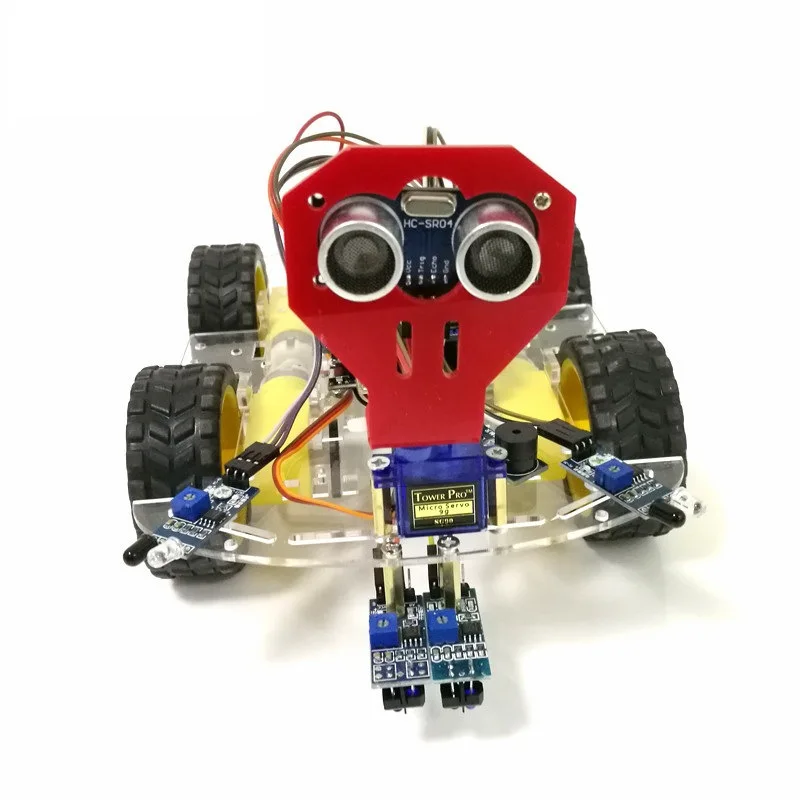 4WD робот автомобильный комплект Bluetooth ИК препятствия Избегайте линии следования