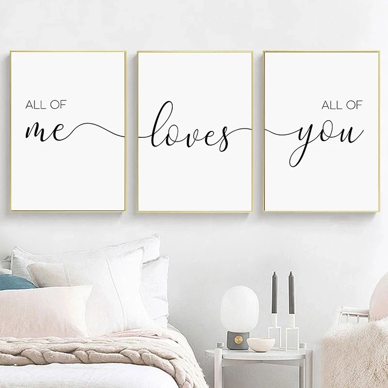 

Simple Canvas Painting Love Quotes Nordic Style Poster and Print Modern Minimalist Wall Picture for Living Room Bedroom Wall Art