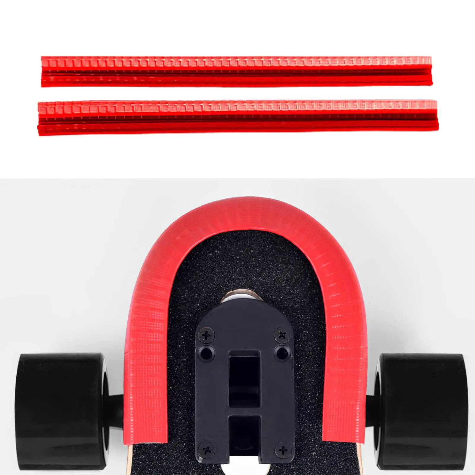 2Pcs Universal Skateboard Deck Guard Protector U-Channel Design Edge Bump Bumper Cover Longboard Anticollision Rubber Seal Strip | Спорт и
