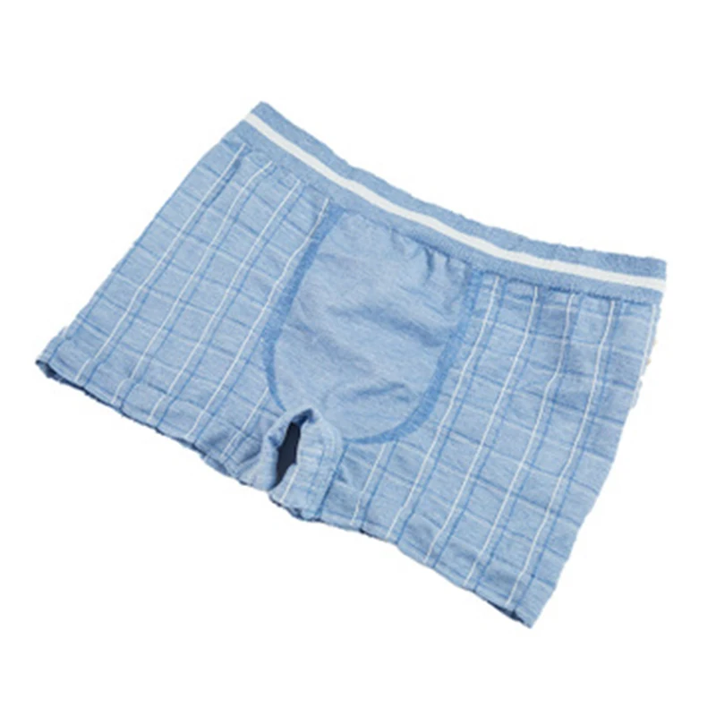 4 шт./лот мужское нижнее белье дышащие хлопковые боксеры в клетку удобные