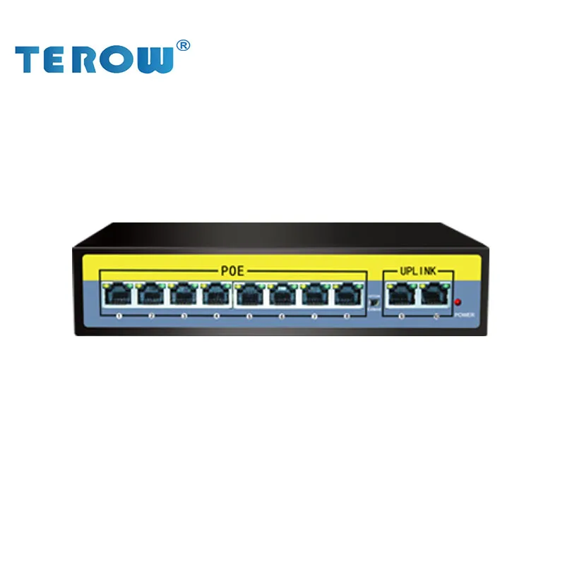 

Коммутатор POE 100M, 10 портов, передача 250M, порт POE 8*10/100M + 2*100M, порт восходящей связи 52V 2gbps-полный дуплекс IEEE802.3 AT/ AF