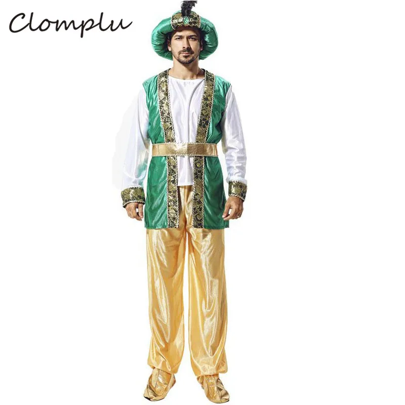Clomplus костюмы на Хэллоуин средневосточного принца для мужчин Взрослый хлопковый