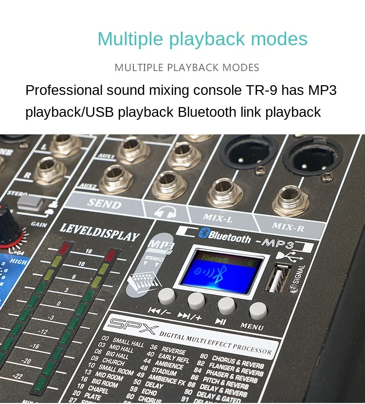 Профессиональный звуковой микшер Digital 99 DSP стерео усилитель звуковая панель