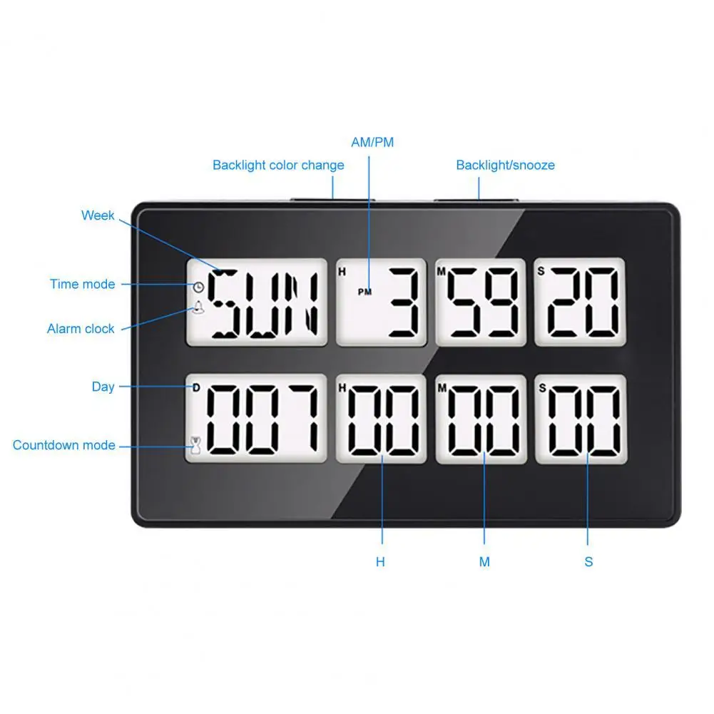 Strong Adhesiveness Time Management LED Shock-proof Electronic Snooze Timer for Cooking