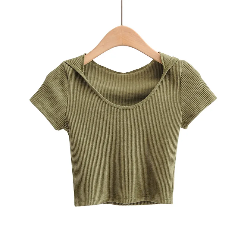 2020 suit female new threaded hooded short sleeve section + shorts tight and thin | Женская одежда