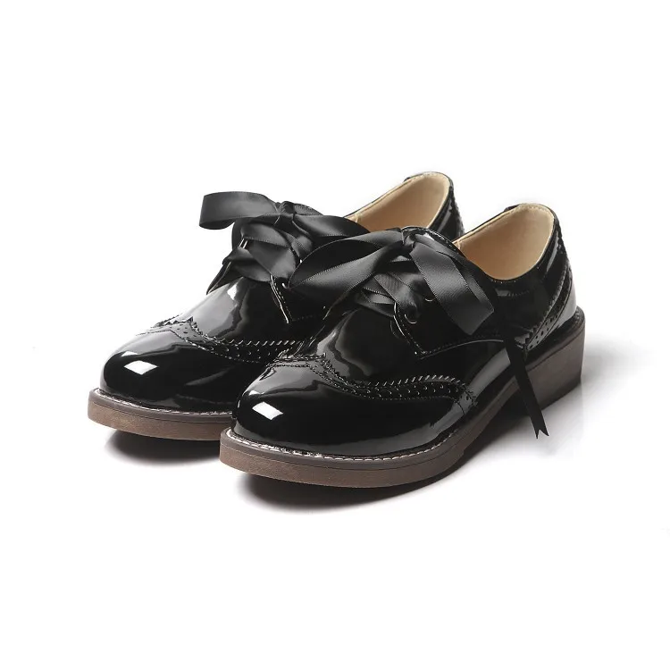 

Womens Derby Shoes Female Footwear Round Toe Casual Sneaker Modis Leather Dress New 2021 Summer Breathable Fashion PU Basic Rubb