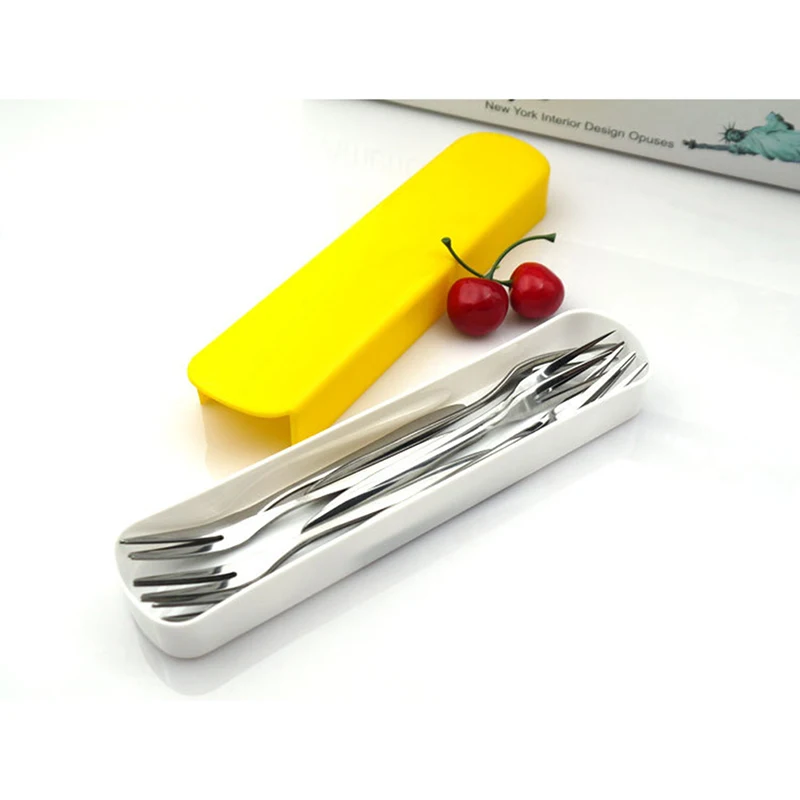 2020 однотонная портативная пластиковая коробка для палочек вилок ложек чехол