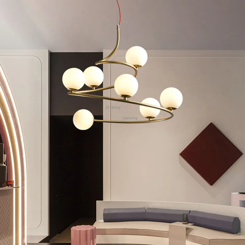 Nordic светодиодный подвесные светильники для гостиной спальни креативная