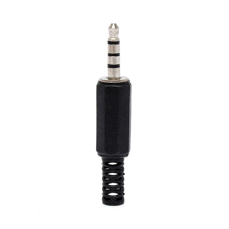 3.5mm 1/8&quot Audio Male Plug 3.5 Jack 4 Sections For Microphone Headphone Pole Solders Video Connectors | Электроника