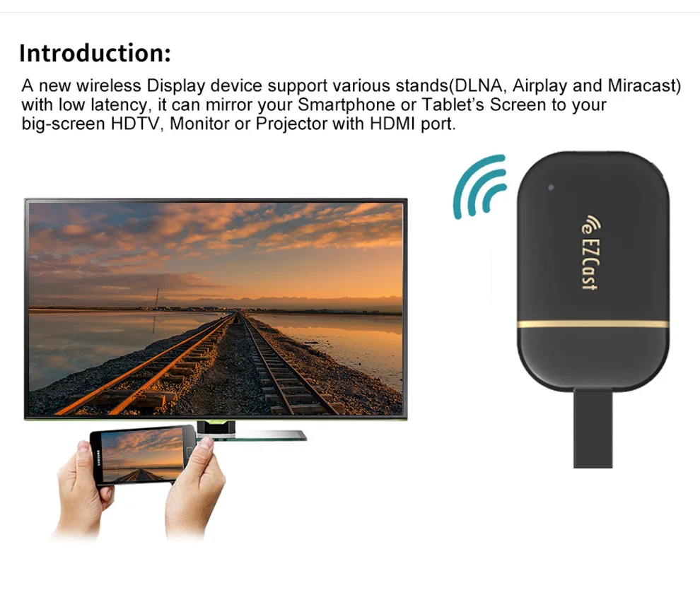 Новейший G13 wifi беспроводной HDMI Электронный ключ 128 МБ Поддержка Mirecast/Airplay/DLAN 1080P видео, совместимо с Android, IOS, Windows, MAC OS