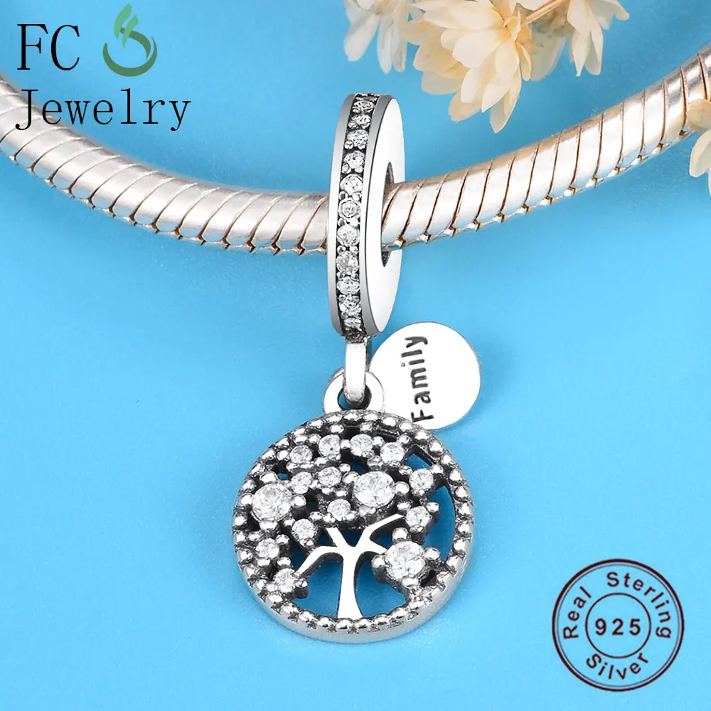 FC ювелирные изделия подходят оригинальный бренд шармы браслет 925 серебро семья