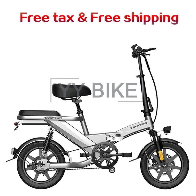 ROCKEFELLER NZ01 350W 48V 20AH Adult Folding Electric Bike 14 Inch Wheel Road Electromobile E-Bike Mobility Bicycle Motorcycle