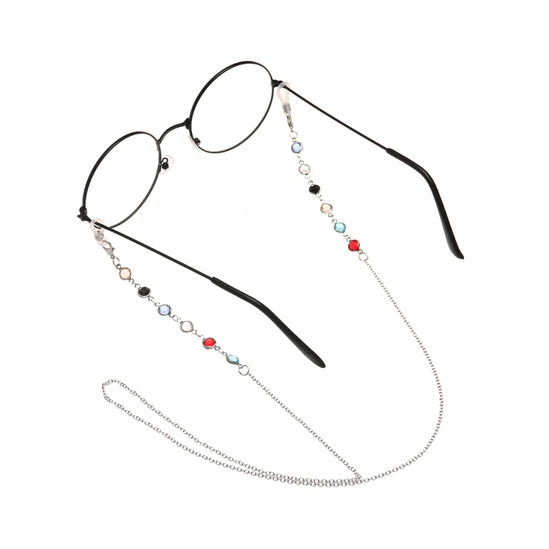 Цепочка для очков мужчин и женщин модный держатель со стразами ожерелье