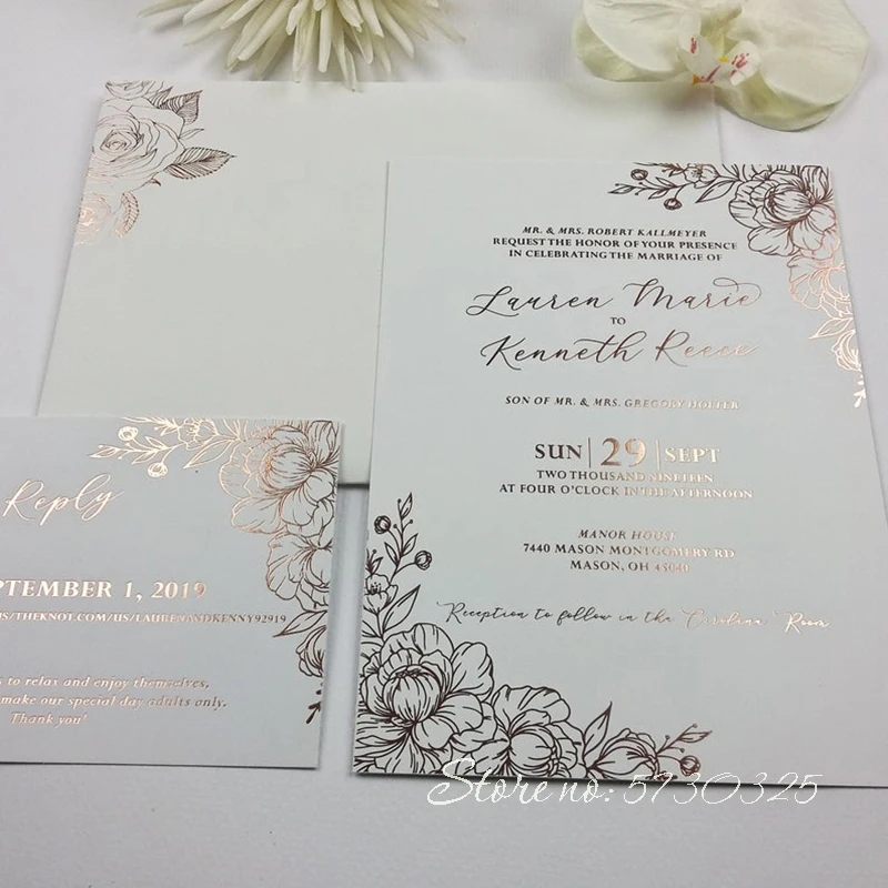 Приглашения на свадьбу свадебные открытки золотые фольгированные