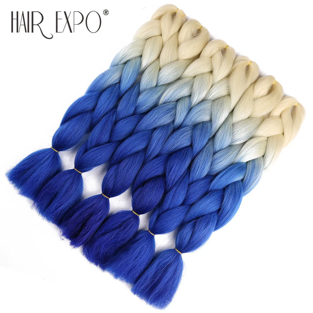 Волосы для наращивания крупных косичек Hair Expo City 24 дюйма синтетические волосы