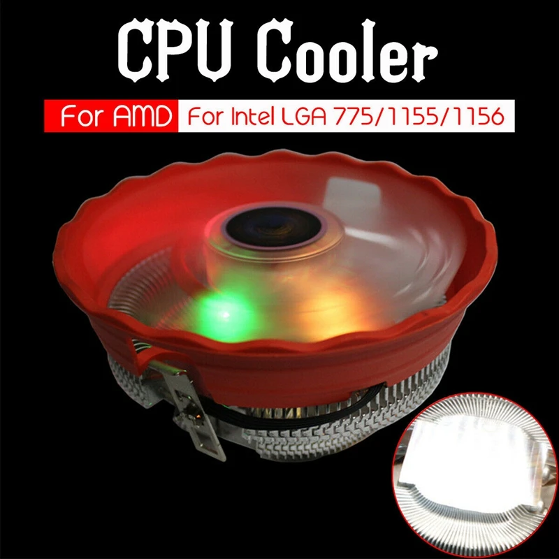 Кулер для процессора 12 см 3Pin Led Rgb охлаждающий вентилятор Lga