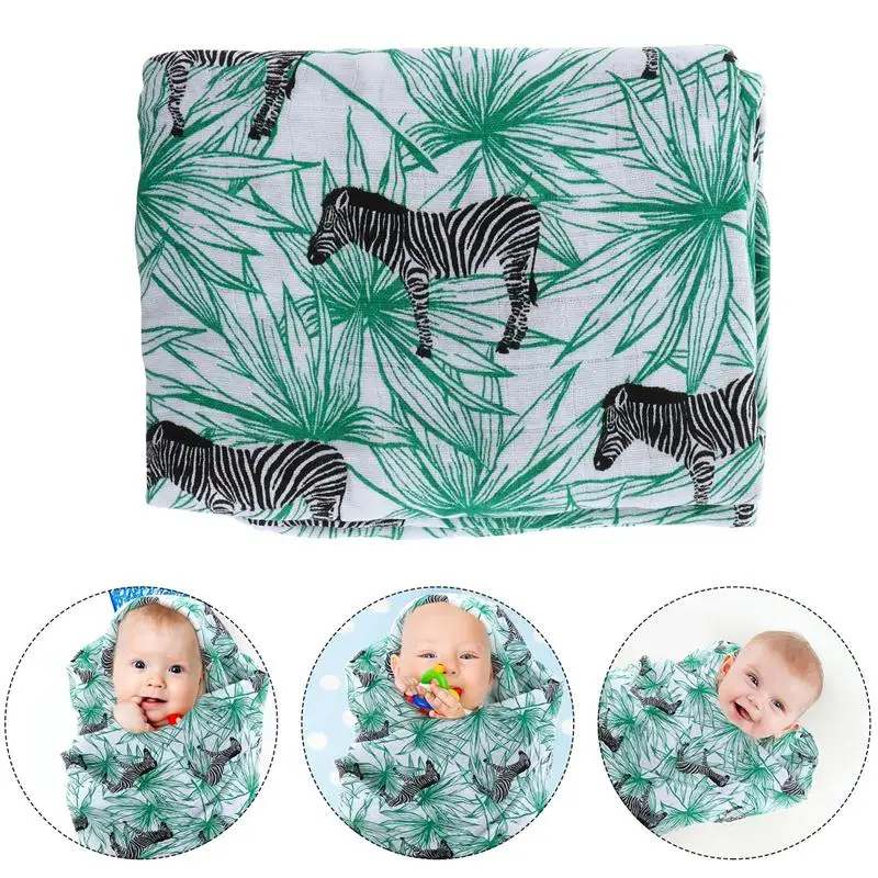 

1pc Baby Swaddle Blanket Baby Bath Towel Comfortable Cotton Thin Infant Muslin Blanket