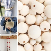 10 200pcs wooden 6 25mm wood bead large hole natural macrame eco friendly spacer beads handmade diy crafts jewelry making charms