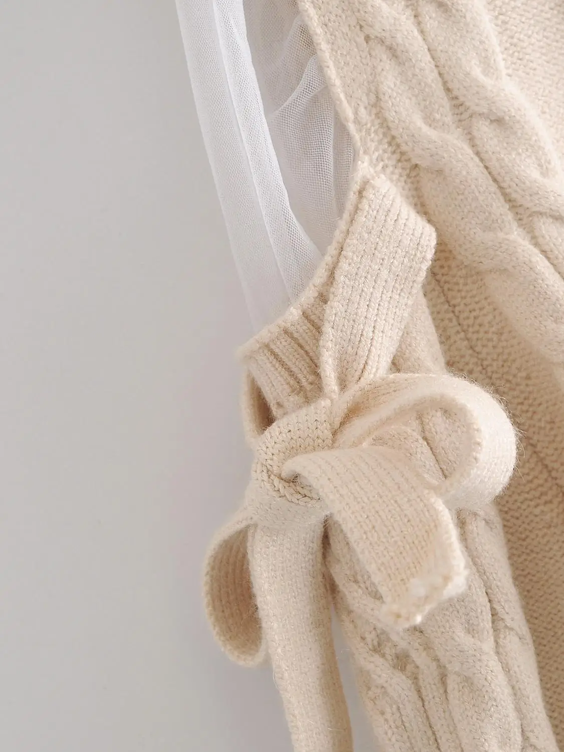 

Spring Autumn New Fashion Casual Turtleneck Bow Long Sleeve Solid Color Knitted Pullover Sweater Women
