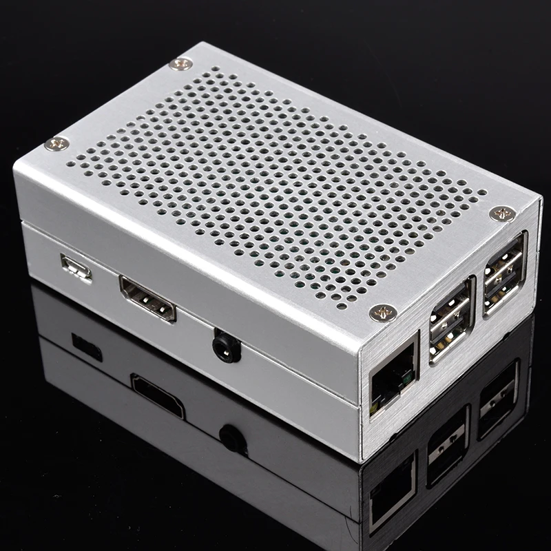 Алюминиевый Чехол для Raspberry Pi 3 серебристый металлический корпус совместимый с