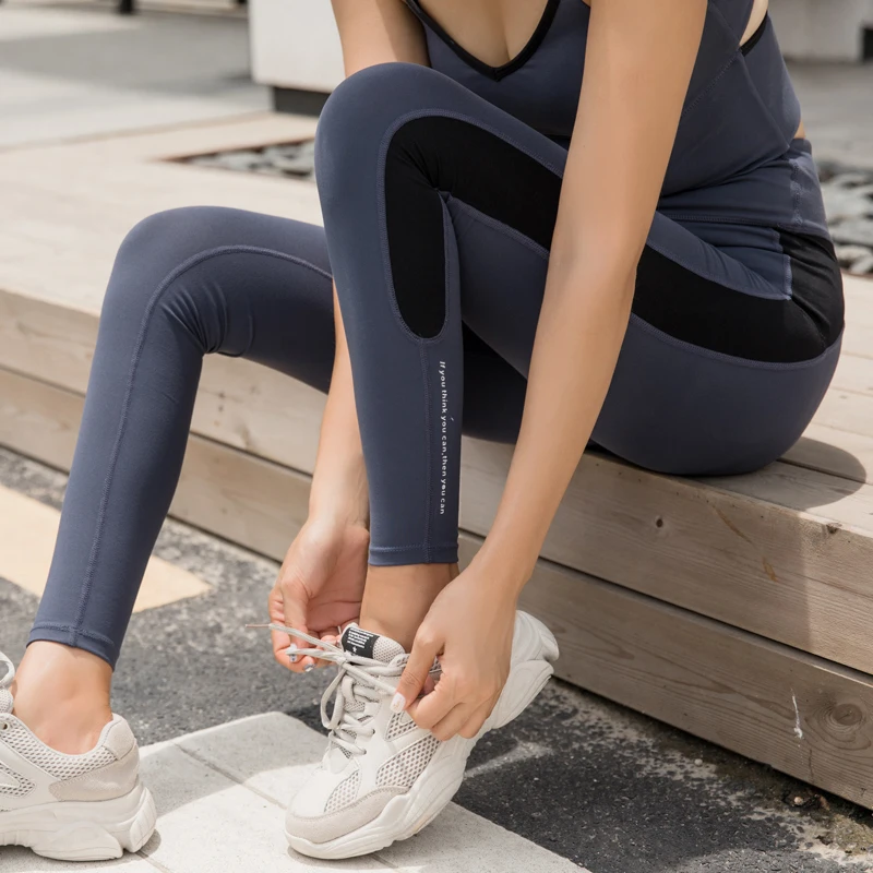 Высококачественные штаны для йоги эластичные фитнеса спортивные Леггинсы