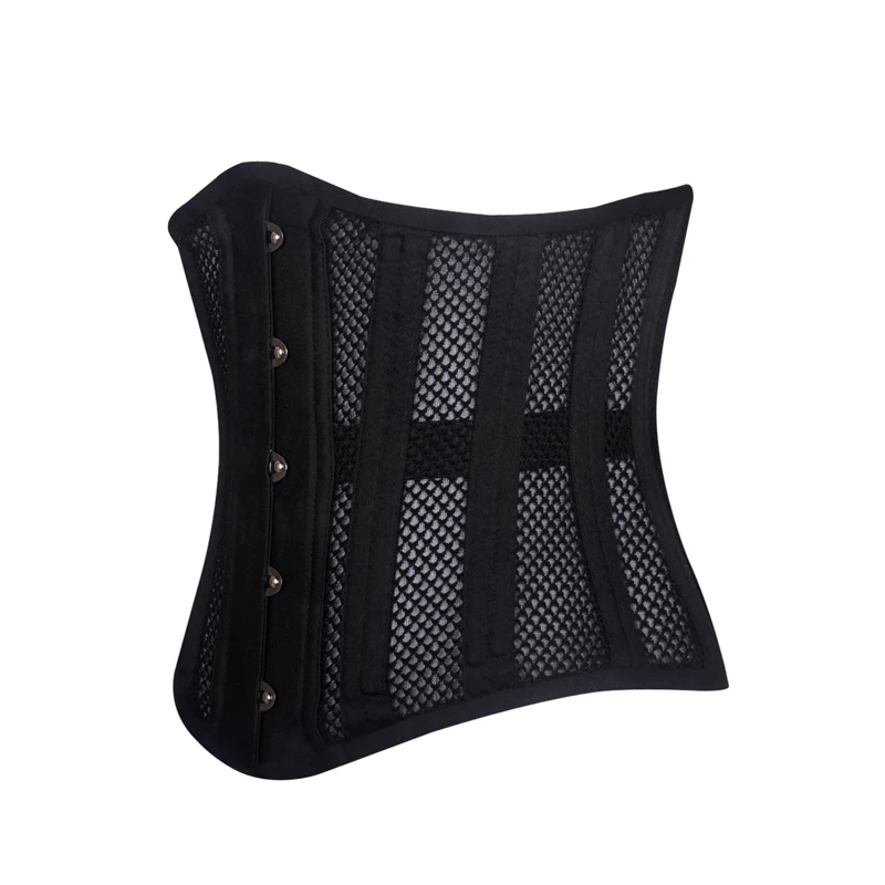 Women's Waist Trainer Double Steel Boned Corset Mesh Breathable Waist Control Underbust Sexy Corset & Bustiers for Weight Loss