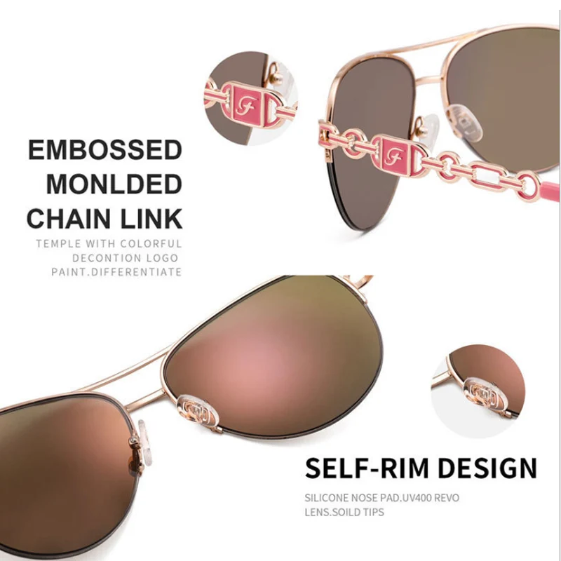 Женские солнцезащитные очки YOK'S TOP Grace розовые поляризационные в леопардовой