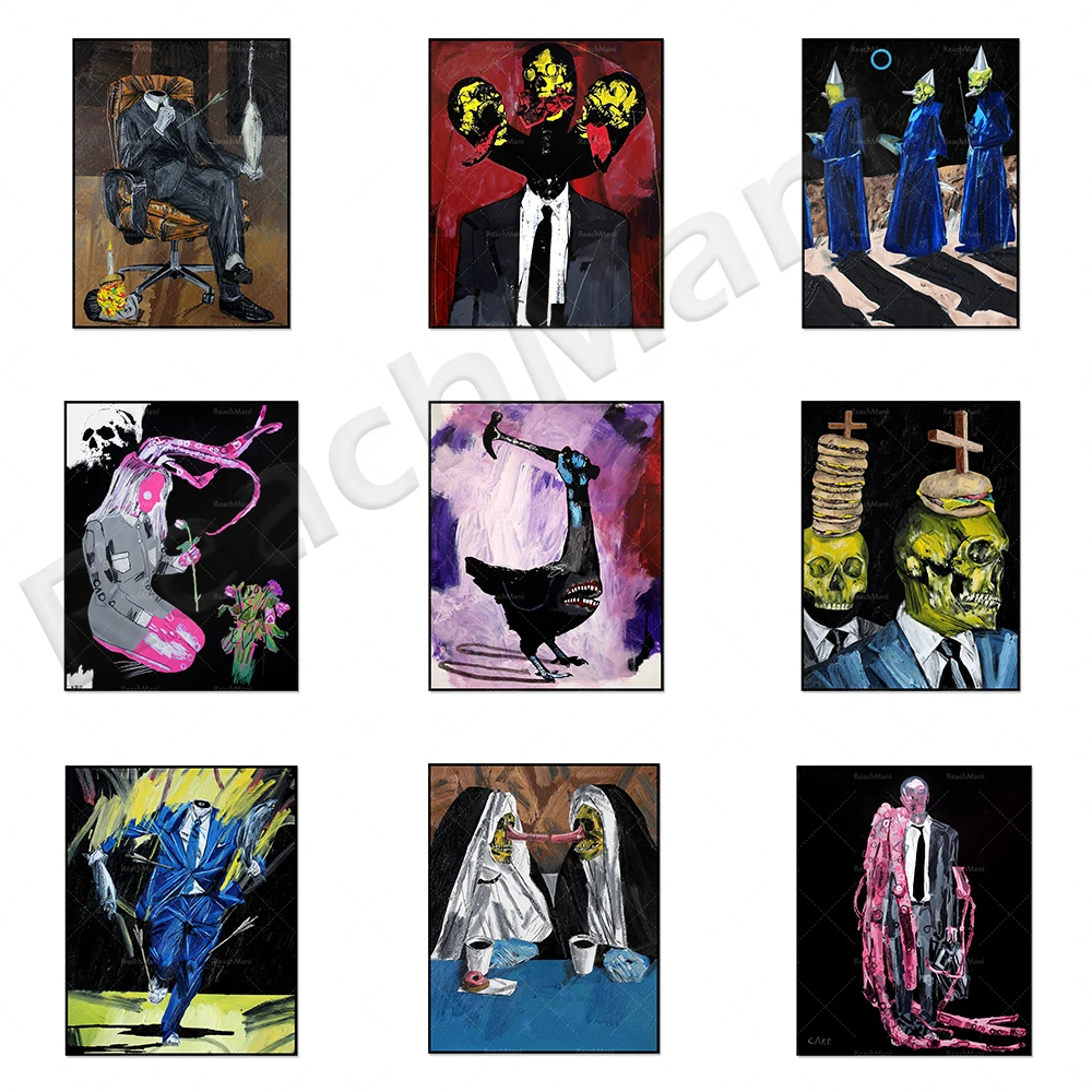 

Carp Matthew prints, horror politics screaming outsider art cruel apocalyptic death dark faith contemporary gothic creepy canvas