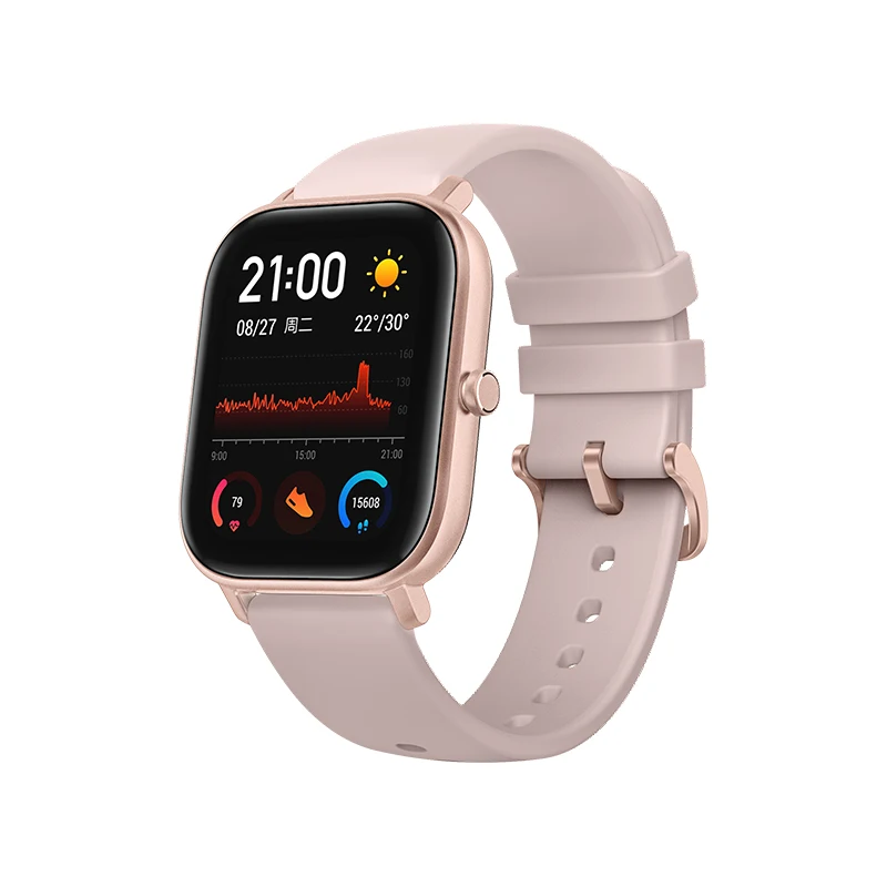 Pink Глобальная версия Amazfit GTS Смарт-часы gps AMOLED для бега спортивный Пульс 5ATM водонепроницаемый браслет Смарт-часы Android Amazfit - Цвет: Pink