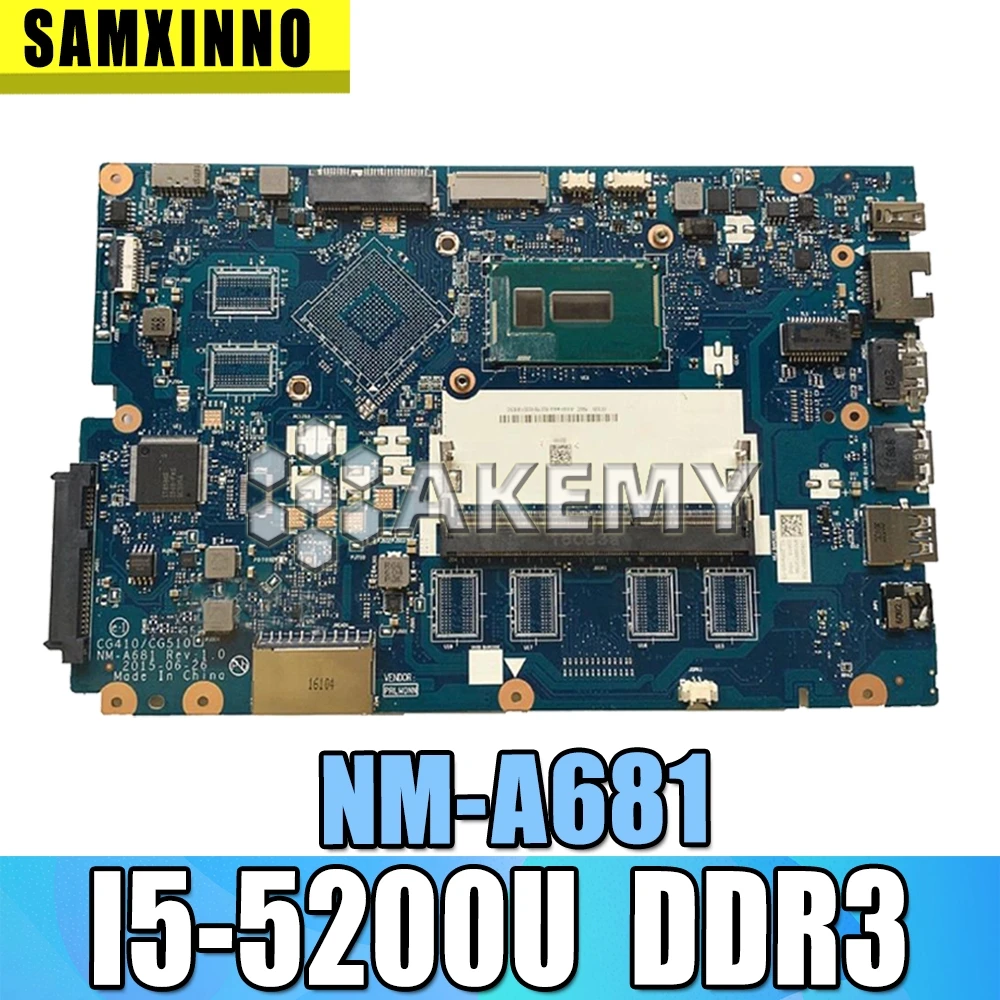 Материнская плата для ноутбука For Lenovo Ideapad 100 15IBD 5B20K25458 SR23Y I5 5200U CG410/CG510 NM