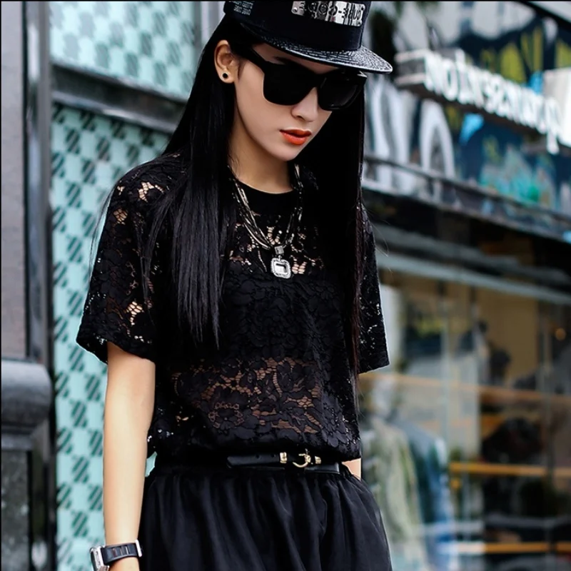 Футболка с короткими рукавами Весенняя Новинка Европейский станция Ins Свободная