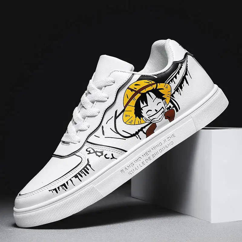 2022 Summer Cartoon Men's Sneakers Fashion Anime Couple Shoes Men Low White Casual Sneakers Men Trainers Woman Flat Zapatillas