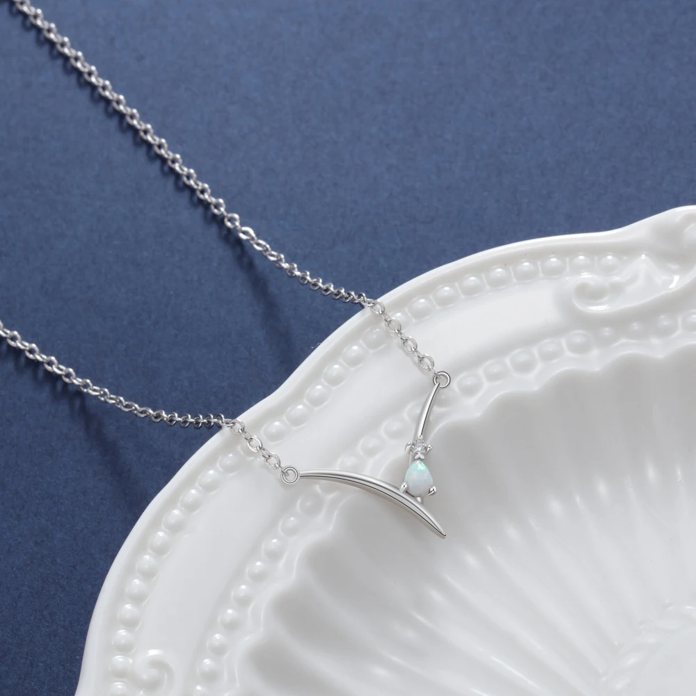 

Jewelry Sets for Women V Letter Pendant Necklaces Clear Zircon 925 Sterling Silver Water Drop Opal Stone Rings Luxury Jewelry