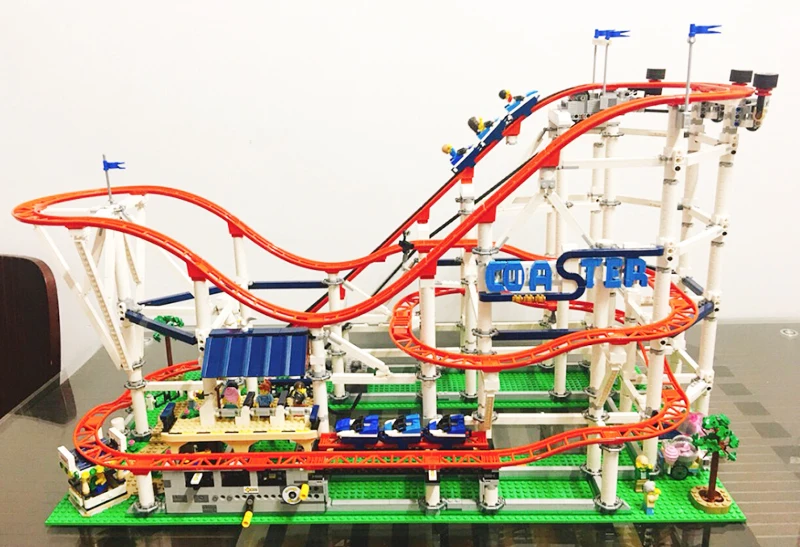 Строительные блоки в наличии американские горки 10261 с мотором светильник легкими
