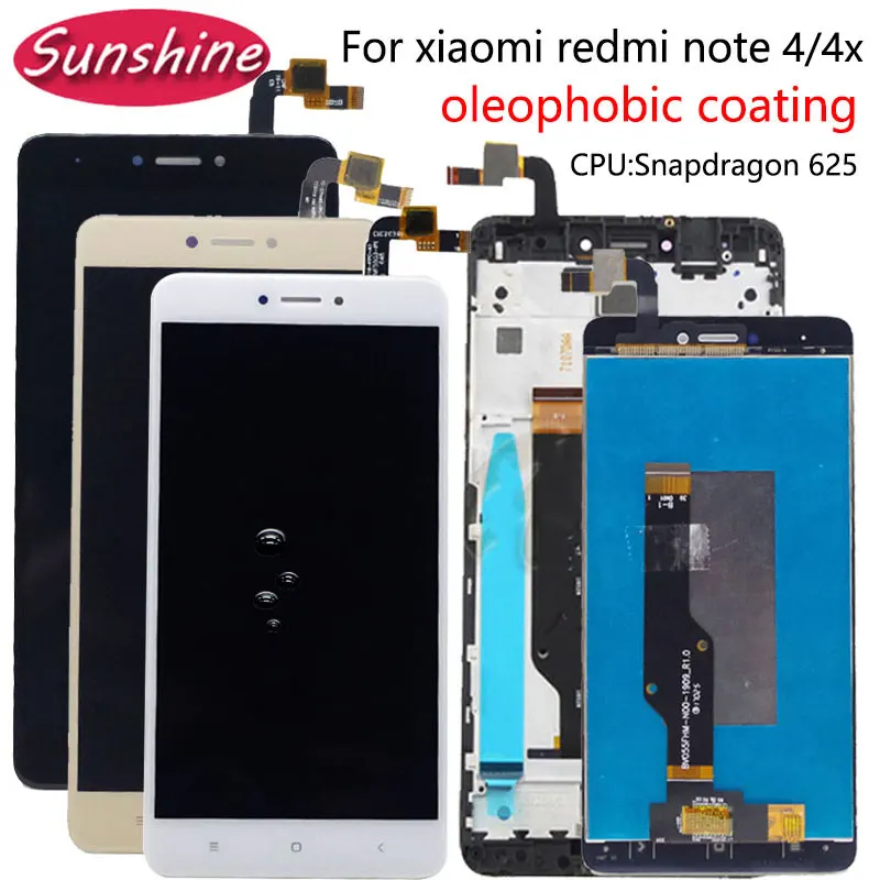 ЖК-дисплей для Xiaomi redmi note 4X LCD с сенсорной панелью дигитайзер экран в сборе Redmi Note 4