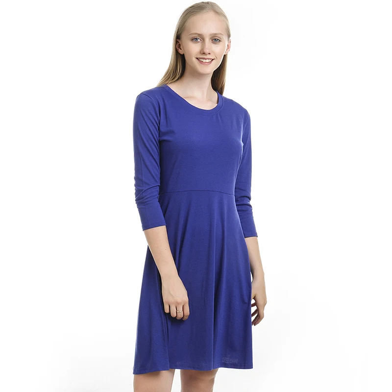 Модное сексуальное пляжное платье с круглым вырезом женское повседневное